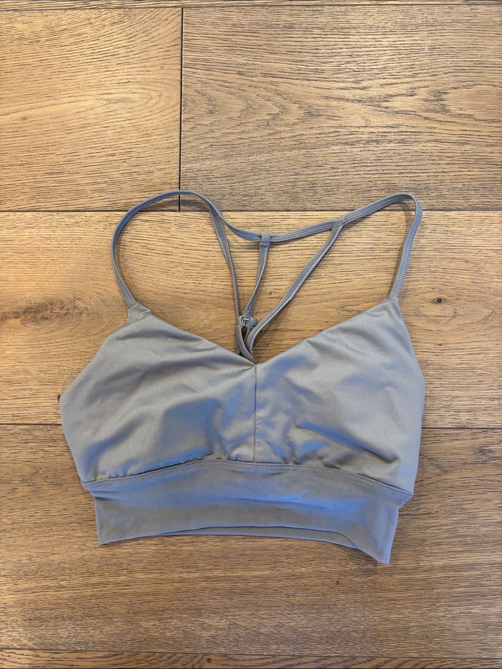 ALO Yoga Strappy Bralette in taupe